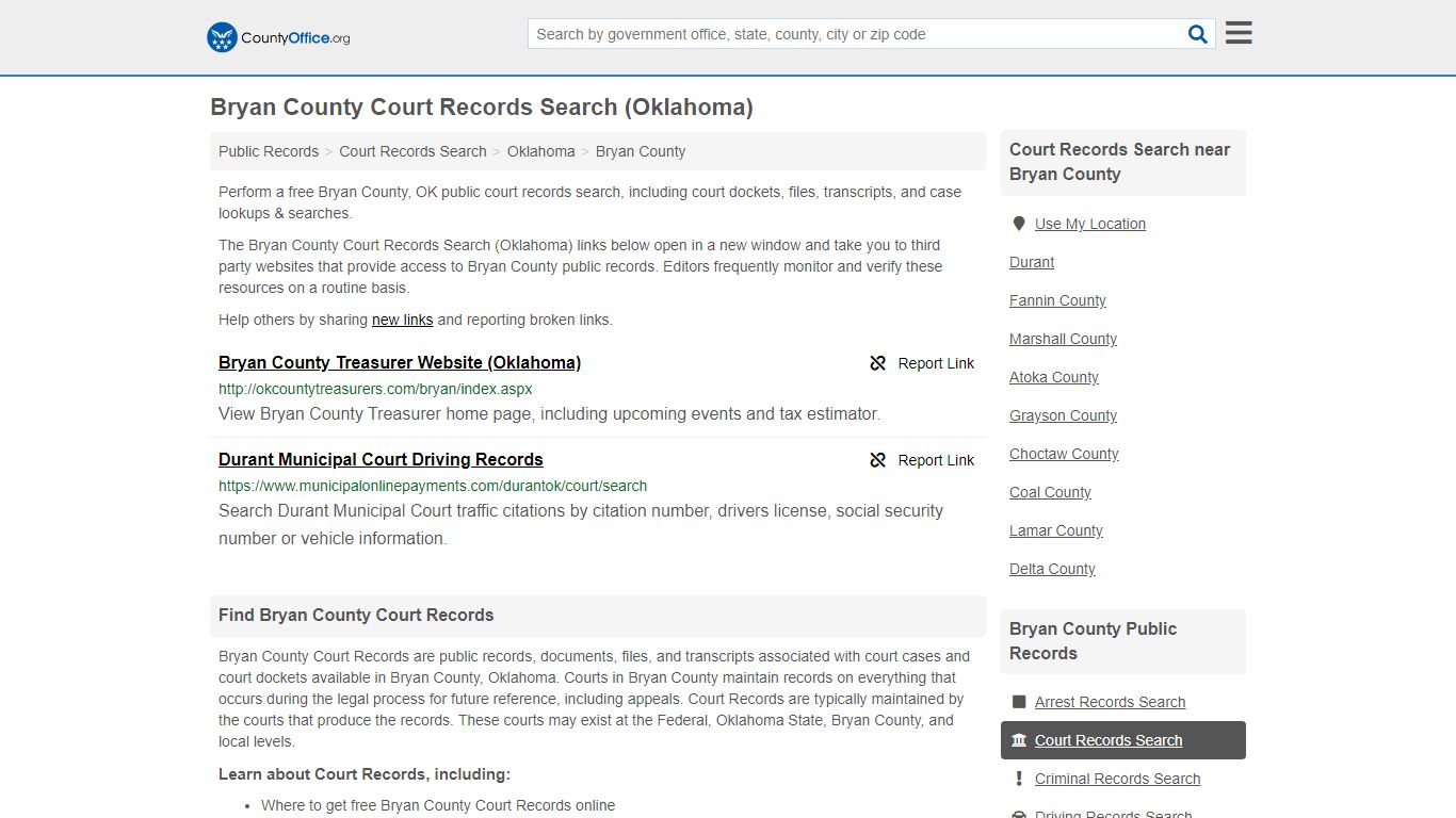 Court Records Search - Bryan County, OK (Adoptions ...